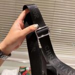 Dior Unisex CD Messenger Bag Blue Calfskin Dior Oblique Canvas – Image 11