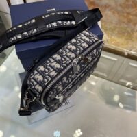 Dior Unisex CD Mini Safari Bag Strap Beige Black Dior Oblique Jacquard (1)