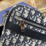 Dior Unisex CD Mini Safari Bag Strap Beige Black Dior Oblique Jacquard - immagine 7