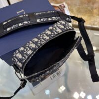 Dior Unisex CD Mini Safari Bag Strap Beige Black Dior Oblique Jacquard (1)