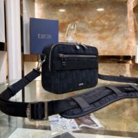 Dior Unisex CD Mini Safari Bag Strap Black Dior Oblique Jacquard (1)