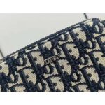 Dior Unisex CD Pouch Strap Beige Black Dior Oblique Jacquard Double Zipped Pocket - immagine 8