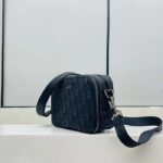 Dior Unisex CD Pouch Strap Black Dior Oblique Jacquard Double Zipped Pocket - Bild 6