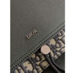 Dior Unisex CD Saddle Backpack Beige Black Dior Oblique Jacquard Black Grained Calfskin - Imagen 9