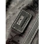 Dior Unisex CD Saddle Backpack Black Grained Calfskin Leather Top Handle - Bild 10