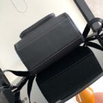 Dior Unisex CD Saddle Backpack Black Grained Calfskin Leather Top Handle - Bild 5