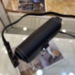 Dior Unisex CD Saddle Pouch Strap Black Grained Calfskin Embossed Dior Signature – Image 4