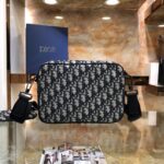 Dior Unisex CD Saddle Triple Pouch Beige Black Dior Oblique Jacquard - Bild 3