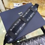 Dior Unisex CD Safari Bag Strap Navy Blue CD Diamond Canvas - Image 8