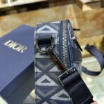 Dior Unisex CD Safari Bag Strap Navy Blue CD Diamond Canvas - Image 9