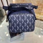 Dior Unisex CD Safari Bag Strap Navy Blue CD Diamond Canvas - Image 3