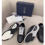 Dior Unisex Shoes B27 Low-Top Sneaker Black Dior Oblique Galaxy Leather Smooth Calfskin Suede - Imagen 6