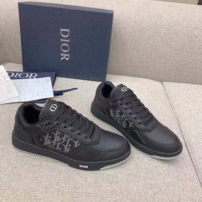 Dior Unisex Shoes B27 Low-Top Sneaker Black Dior Oblique Galaxy Leather Smooth Calfskin Suede (11)