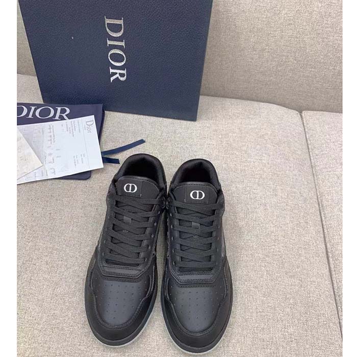 Dior Unisex Shoes B27 Low-Top Sneaker Black Dior Oblique Galaxy Leather Smooth Calfskin Suede (12)