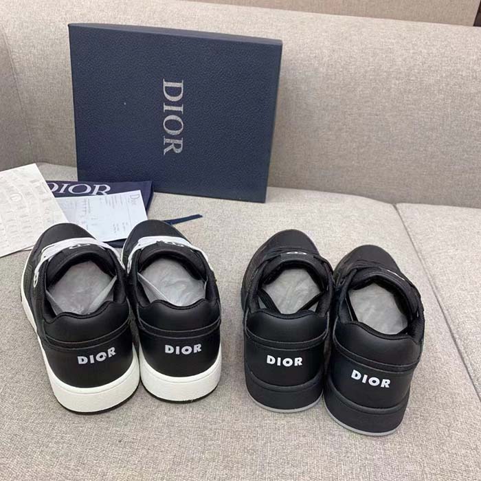 Dior Unisex Shoes B27 Low-Top Sneaker Black Dior Oblique Galaxy Leather Smooth Calfskin Suede (14)