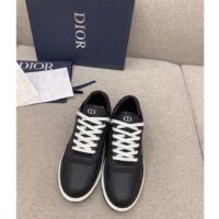 Dior Unisex Shoes B27 Low-Top Sneaker Black Smooth Calfskin CD Diamond Canvas (1)