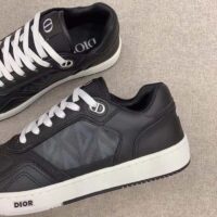 Dior Unisex Shoes B27 Low-Top Sneaker Black Smooth Calfskin CD Diamond Canvas (1)