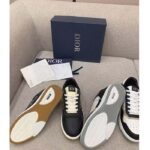 Dior Unisex Shoes CD B27 Low-Top Sneaker Black Smooth Calfskin Beige Black Oblique Jacquard - Image 5