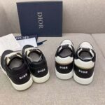 Dior Unisex Shoes CD B27 Low-Top Sneaker Black Smooth Calfskin Beige Black Oblique Jacquard - Image 4