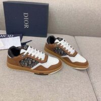 Dior Unisex Shoes CD B27 Low-Top Sneaker Brown Cream Smooth Calfskin Beige Black Oblique Jacquard (2)