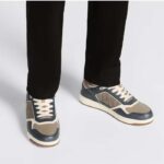 Dior Unisex Shoes CD B27 Low-Top Sneaker Brown Deep Gray Smooth Calfskin Oblique Galaxy Leather - Image 6
