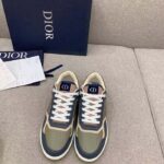 Dior Unisex Shoes CD B27 Low-Top Sneaker Brown Deep Gray Smooth Calfskin Oblique Galaxy Leather - Image 3