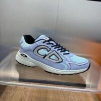 Dior Unisex Shoes CD B30 Sneaker Blue Mesh Technical Fabric (8)