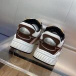 Dior Unisex Shoes CD B30 Sneaker Gray Mesh Brown Orange Beige Technical Fabric - Imagen 8