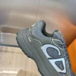 Dior Unisex Shoes CD B30 Sneaker Olive Mesh Technical Fabric - Image 10