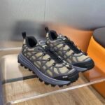 Dior Unisex Shoes CD B31 Runner Sneaker Brown Technical Mesh Deep Gray Rubber Warped Cannage - Image 3