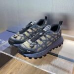 Dior Unisex Shoes CD B31 Runner Sneaker Brown Technical Mesh Deep Gray Rubber Warped Cannage - Image 5
