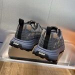 Dior Unisex Shoes CD B31 Runner Sneaker Brown Technical Mesh Deep Gray Rubber Warped Cannage - Image 7