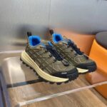 Dior Unisex Shoes CD B31 Runner Sneaker Brown Technical Mesh Khaki Rubber Warped Cannage - Image 3