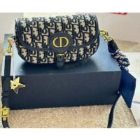 Dior Women Bobby East-West Bag Blue Dior Oblique Jacquard (5)