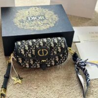 Dior Women Bobby East-West Bag Blue Dior Oblique Jacquard (5)