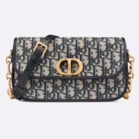 Dior Women CD 30 Montaigne Avenue Bag Blue Dior Oblique Jacquard (9)