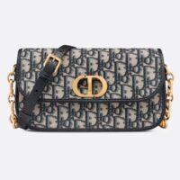 Dior Women CD 30 Montaigne Avenue Bag Blue Dior Oblique Jacquard (9)