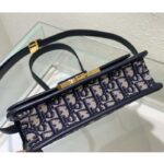 Dior Women CD 30 Montaigne Bag Blue Dior Oblique Jacquard - Image 6