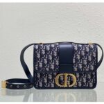 Dior Women CD 30 Montaigne Bag Blue Dior Oblique Jacquard - Image 2