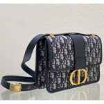 Dior Women CD 30 Montaigne Bag Blue Dior Oblique Jacquard - Image 5