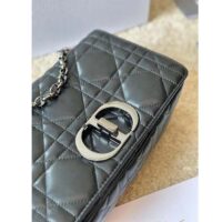 Dior Women CD Dior Caro Macrocannage Mini Bag Black Quilted Macrocannage Calfskin (6)