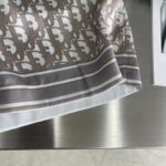 Dior Women CD Dior Oblique Bermuda Shorts Beige Silk Twill - Image 7