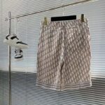 Dior Women CD Dior Oblique Bermuda Shorts Beige Silk Twill - Image 3