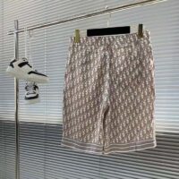 Dior Women CD Dior Oblique Bermuda Shorts Beige Silk Twill (1)