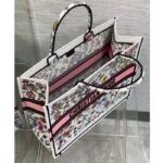 Dior Women CD Large Book Tote White Multicolor Florilegio Embroidery - Image 5