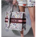Dior Women CD Large Book Tote White Multicolor Florilegio Embroidery - Image 13