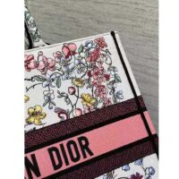 Dior Women CD Large Book Tote White Multicolor Florilegio Embroidery (8)