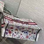 Dior Women CD Large Book Tote White Multicolor Florilegio Embroidery - Image 4