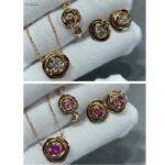 Dior Women CD Large Rose Dior Couture Earrings Pink Gold Diamonds 0.14 ct - immagine 7