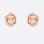 Orecchini Dior Couture CD Large Rose in oro rosa con diamanti da 0,14 ct